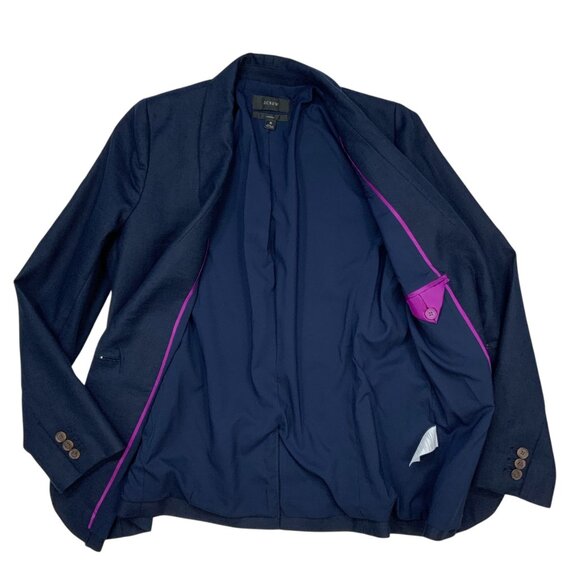 J. Crew Navy linen Jacket. - Picture 6 of 12